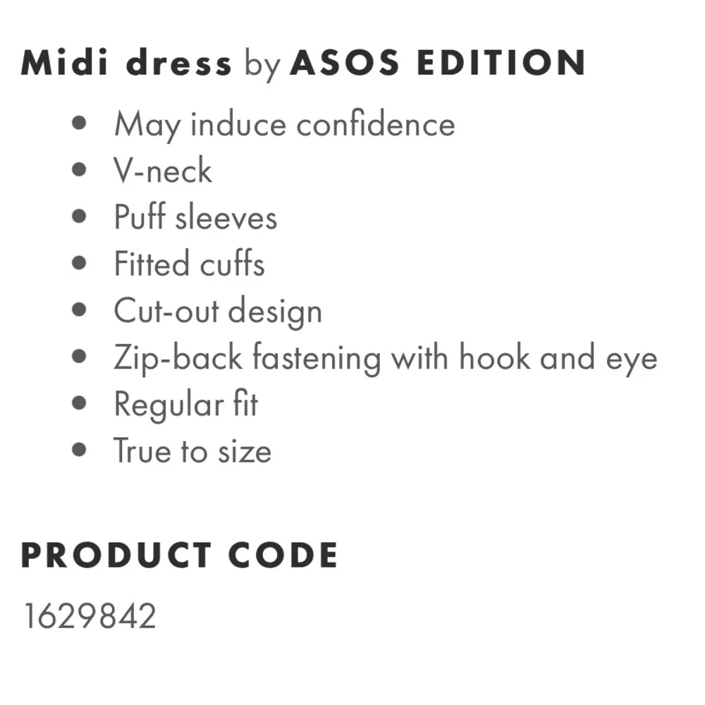 ASOS Pale Yellow Midi Dress with Puff Sleeves - Picture 5 of 8